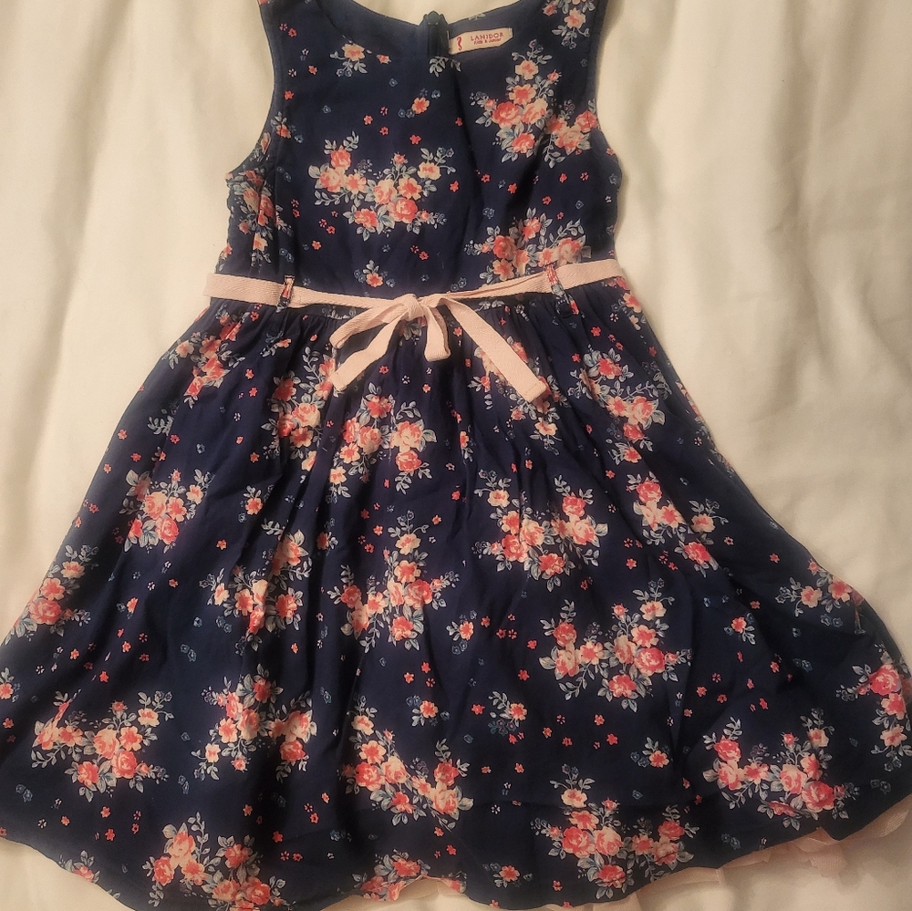 Girls summer ess, 6 yrs, from European brand Lanidor, navy blue